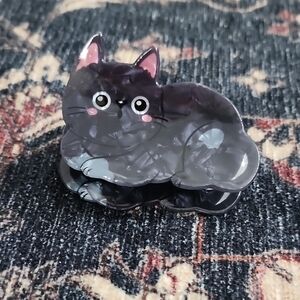 Cute Gray Chonk Cat Hair Clip